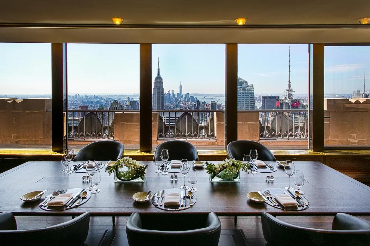 Private Dining Room overlooking NY skyline