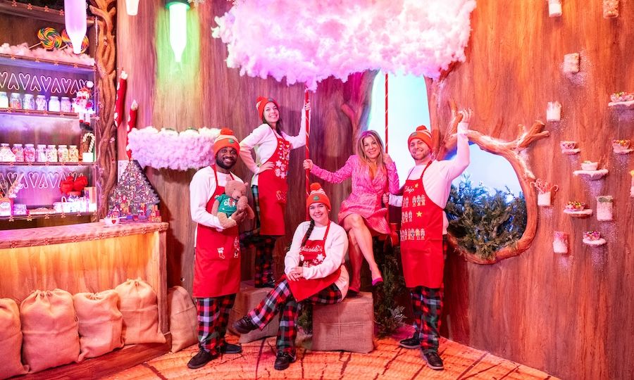 Arielle Tepper and The Candy Cottage of Christmas Magic employees