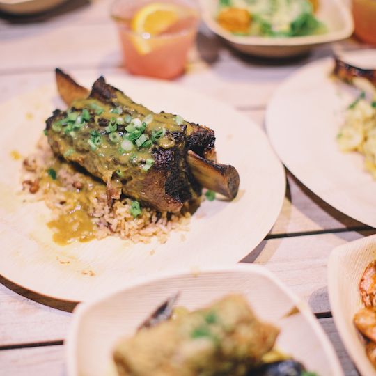 Chef JJ Johnson's short rib and rice dish at Dine at Radio Park