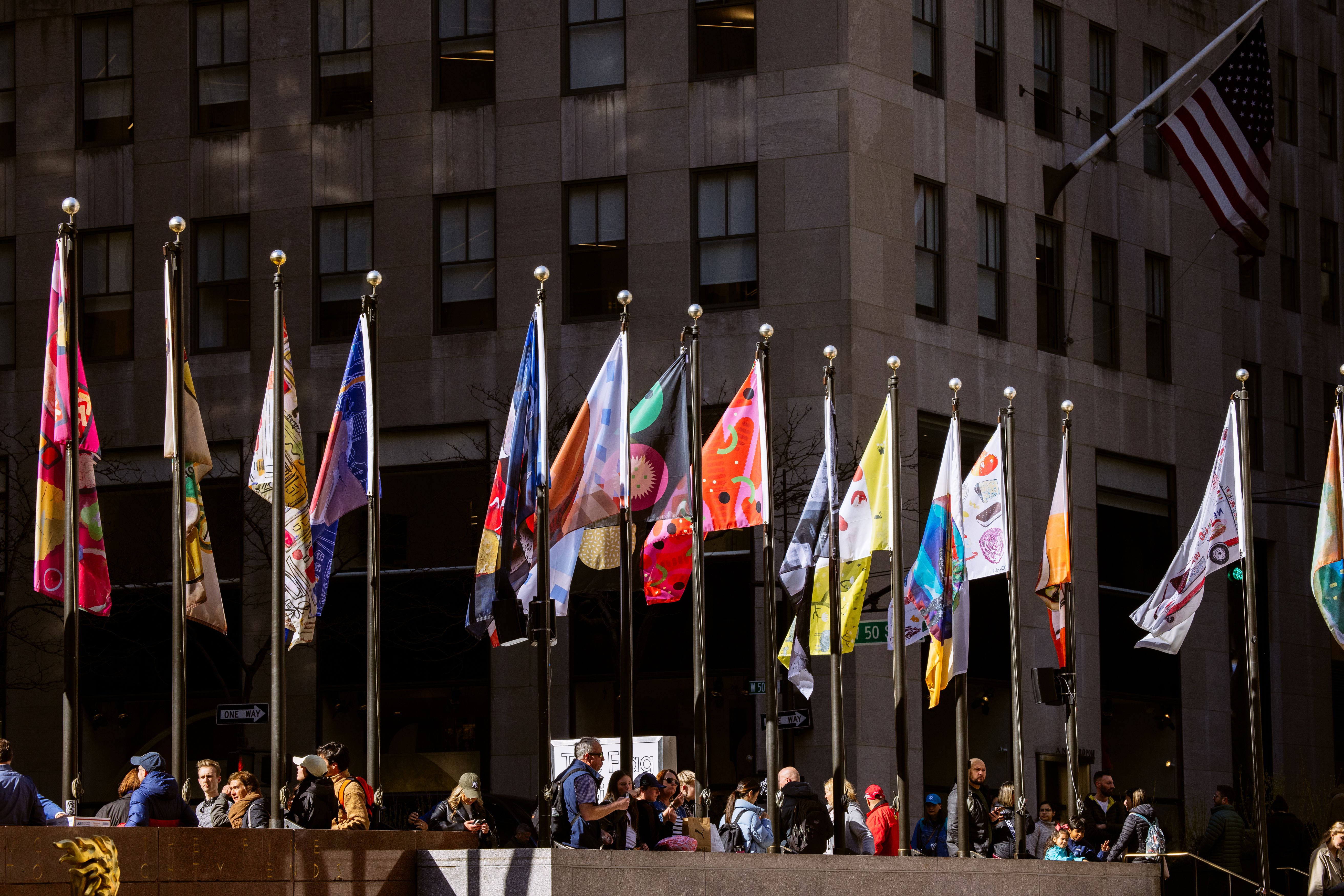 Group of people attending the Flag Project 2023 flag raising