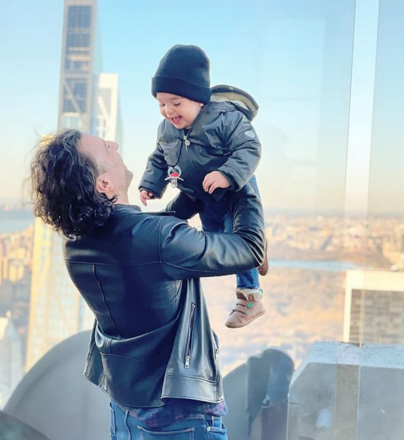 Father and son at Top of the Rock