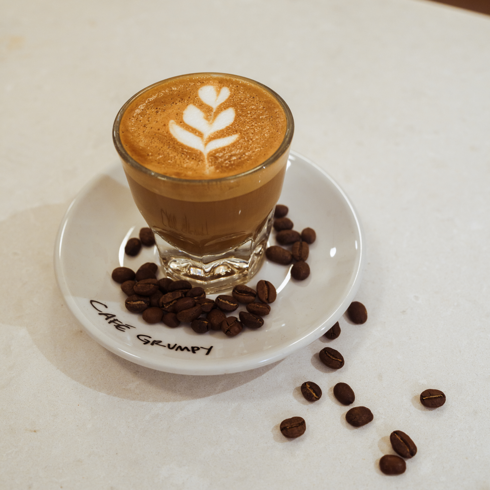 A small shot of espresso from Café Grumpy at Rockefeller Center