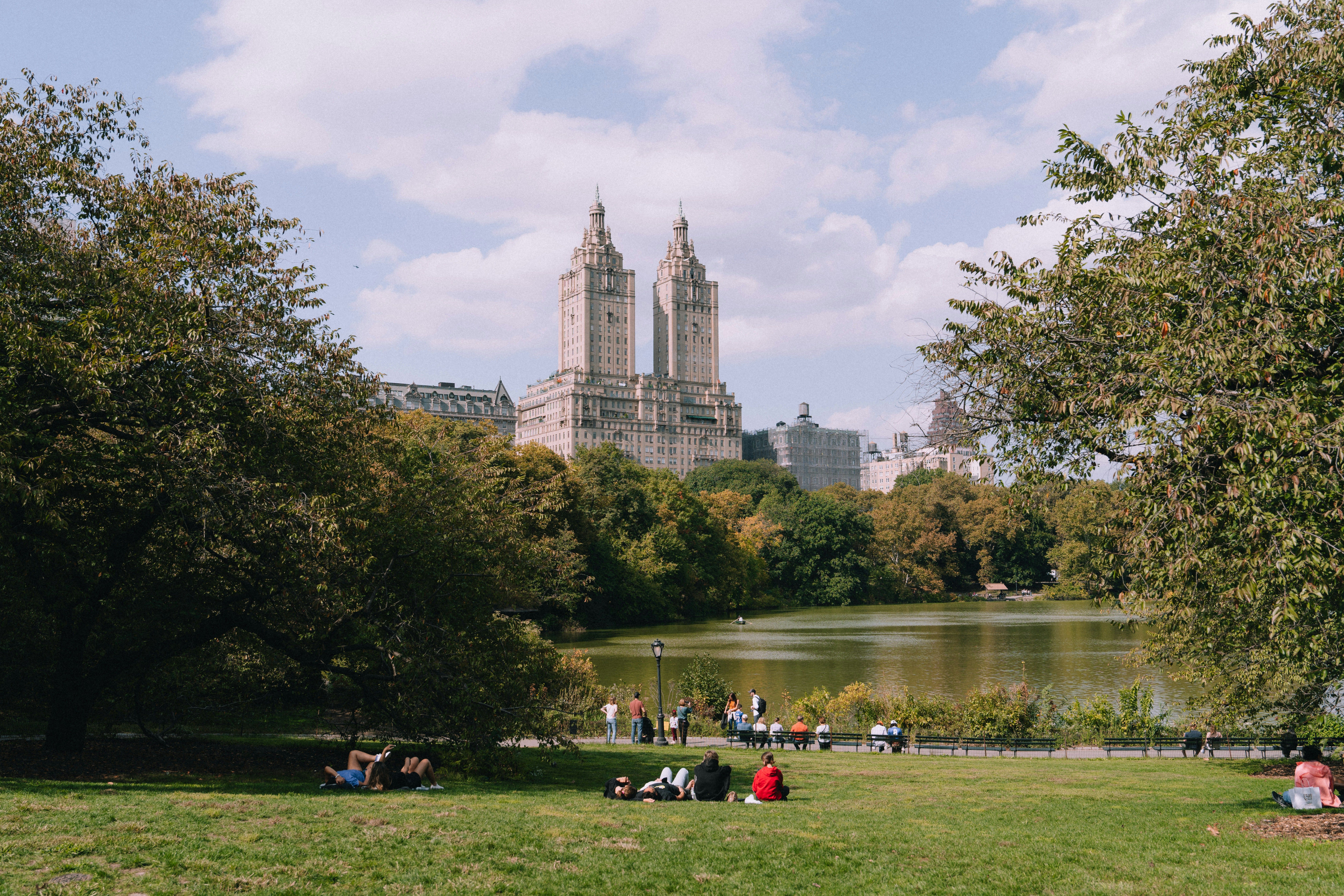 People relaxing in Central Park NYC
