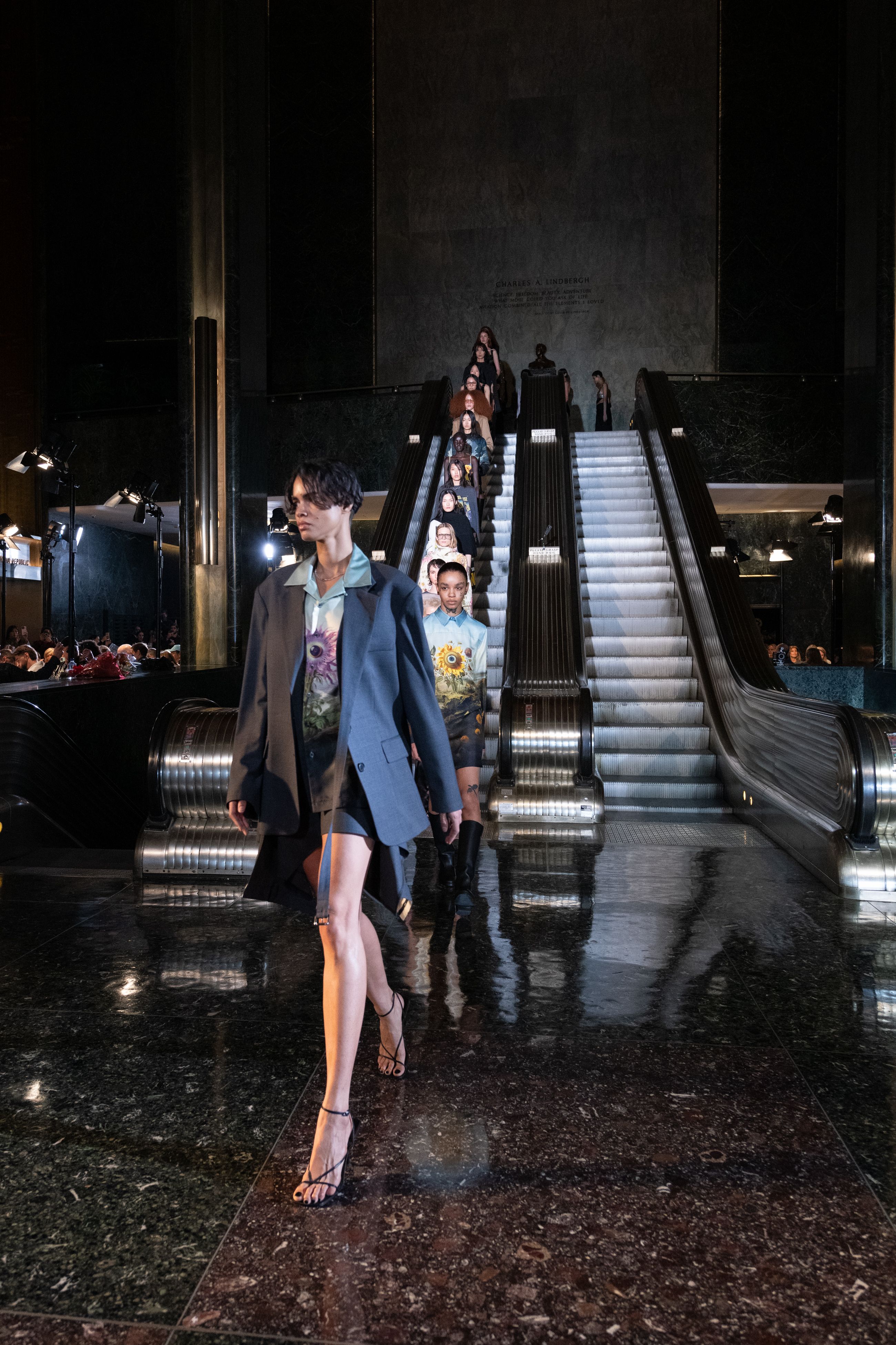 Fashion show in the 45 Rock Lobby