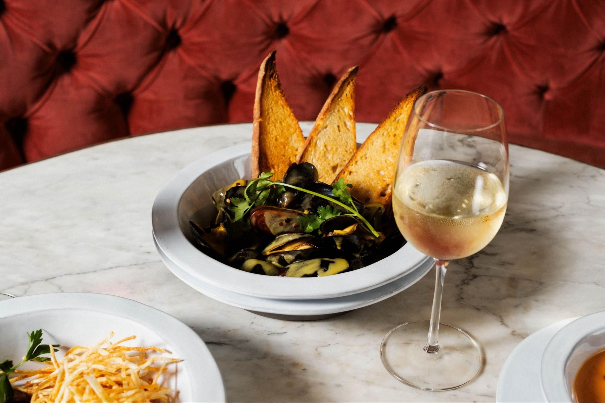 Food and drink at Rockefeller Center restaurant