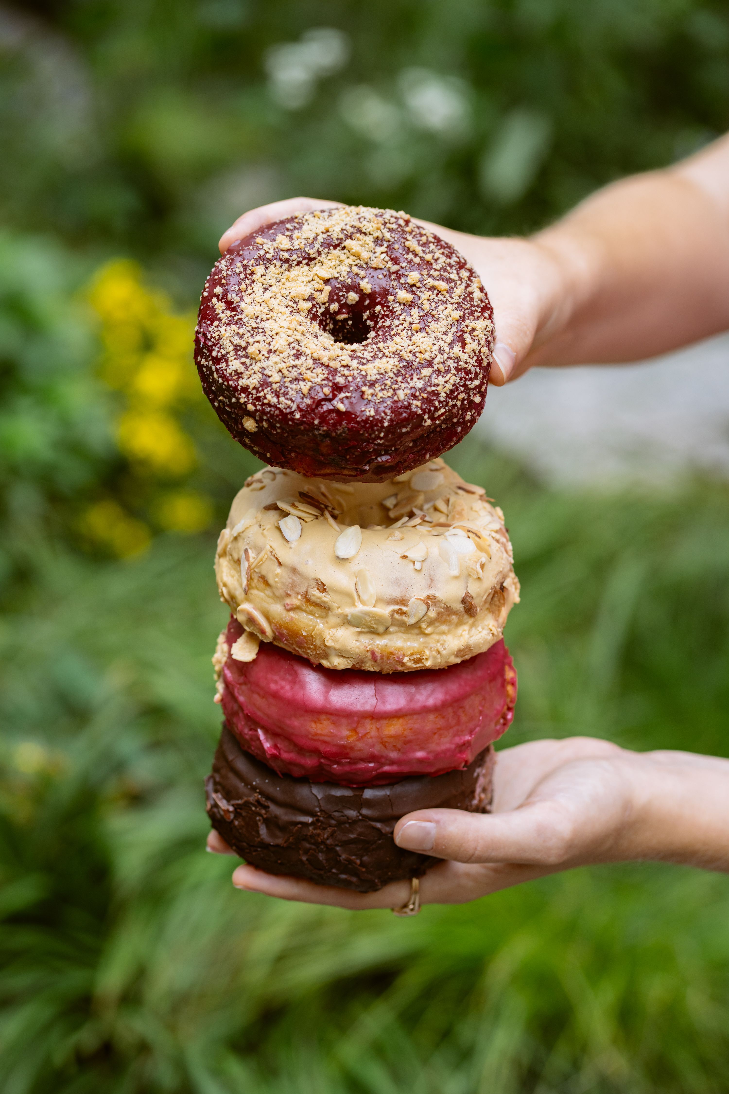 Stack of donuts at Dough in New York 