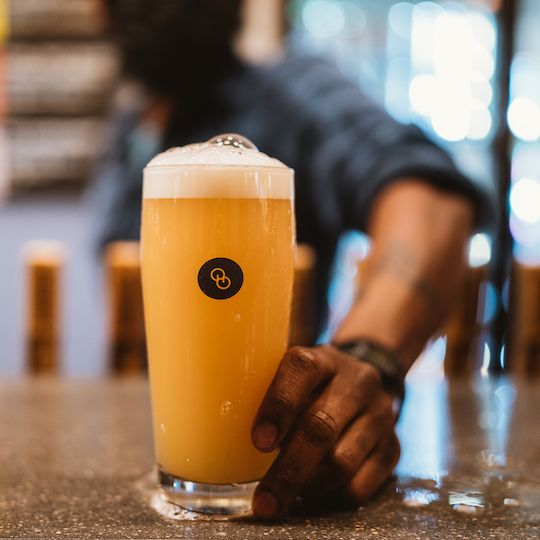 Pint of beer from Other Half Brewing at Rockefeller Center