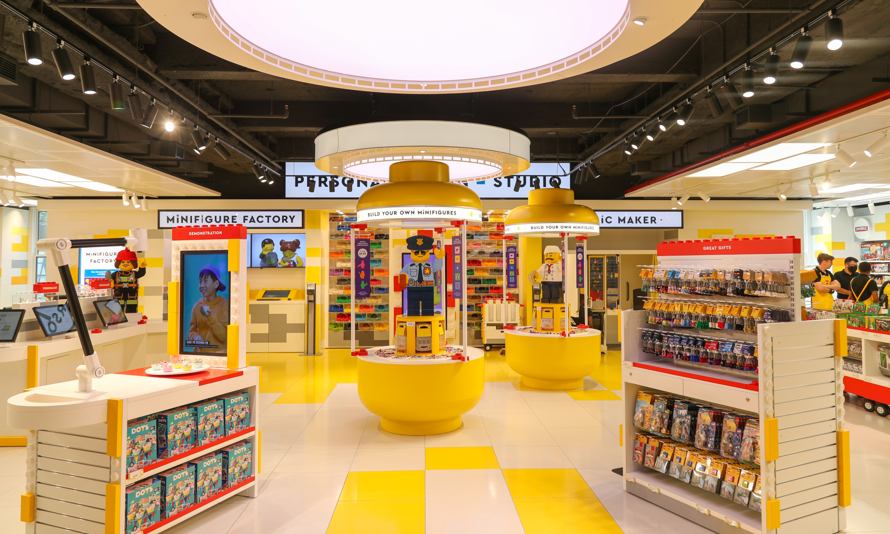 Inside the LEGO store at Rockefeller Center