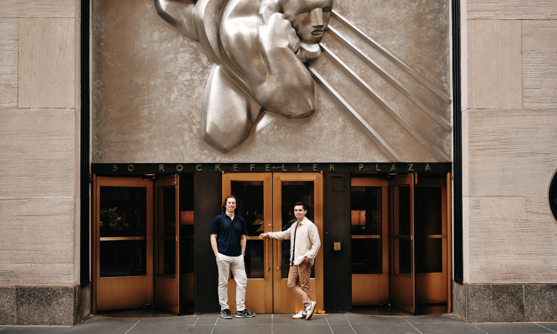 'Acquired' podcast hosts David Rosenthal and Ben Gilbert at Rockefeller Center