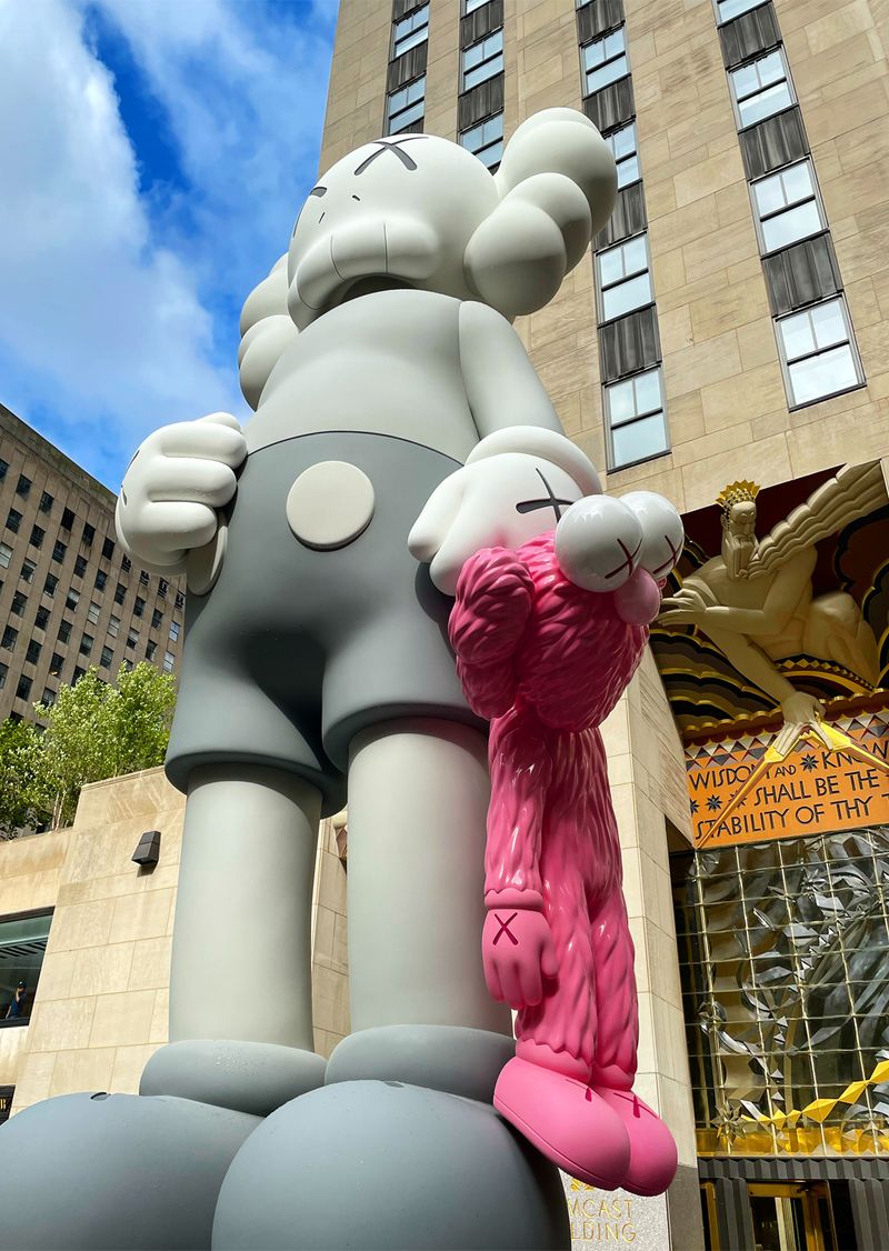 KAWS sculpture at Rockefeller Center