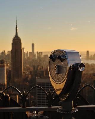 View of a sunset from top of the rock