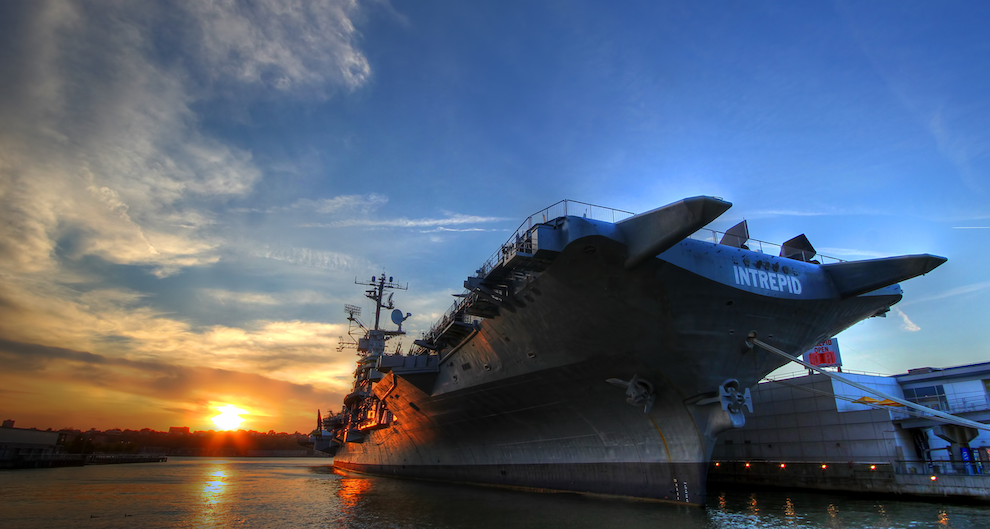 Exterior of the Intrepid Sea, Air & Space Museum