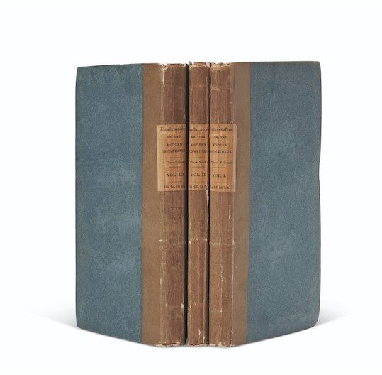 Cover of the record-breaking first edition of Mary Shelley's Frankenstein