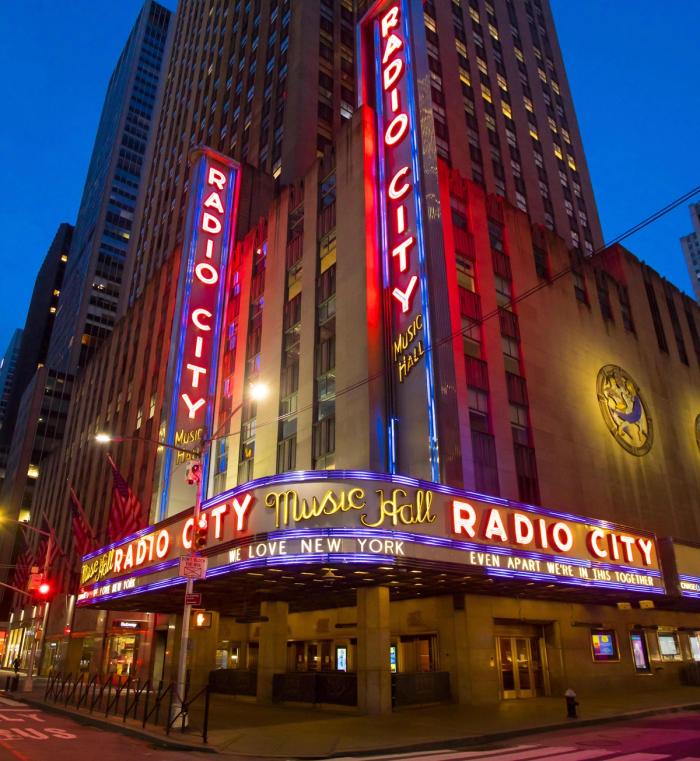 Radio City Music Hall at night