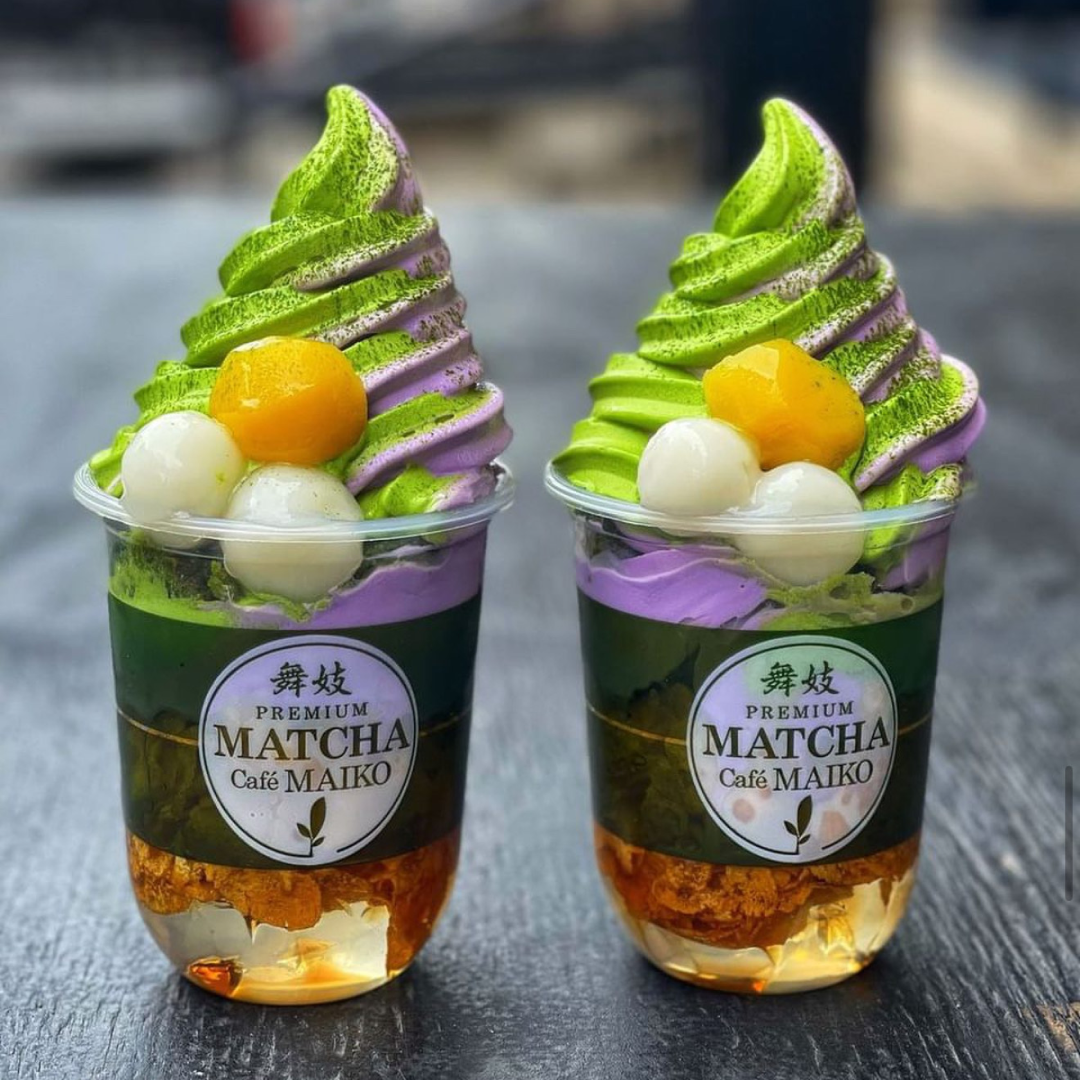 Two frozen treats from Matcha Cafe Maiko at Rockefeller Center
