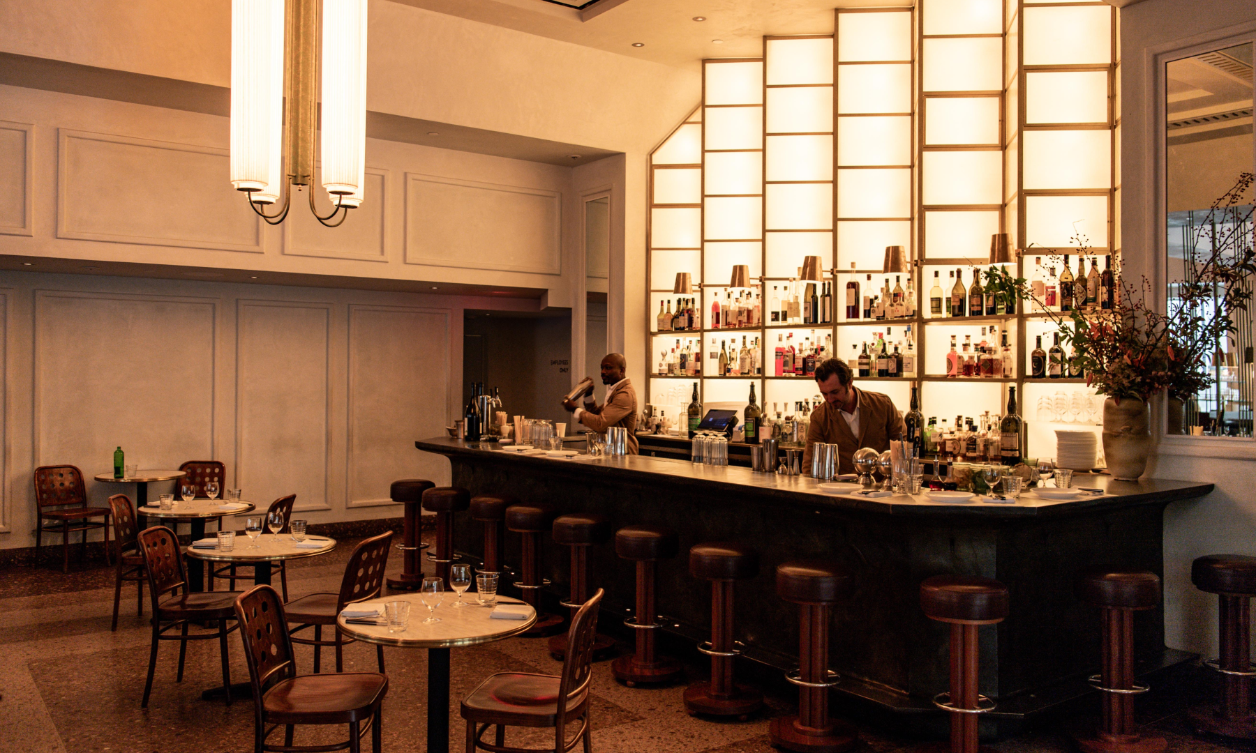 Bartenders preparing drinks at Le Rock at Rockefeller Center