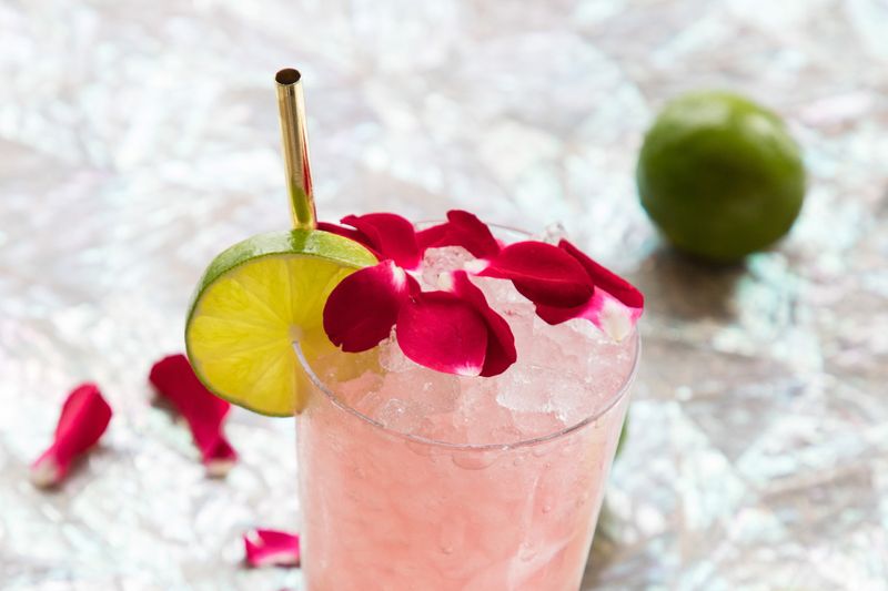 Rainbow Room pink tropical cocktail