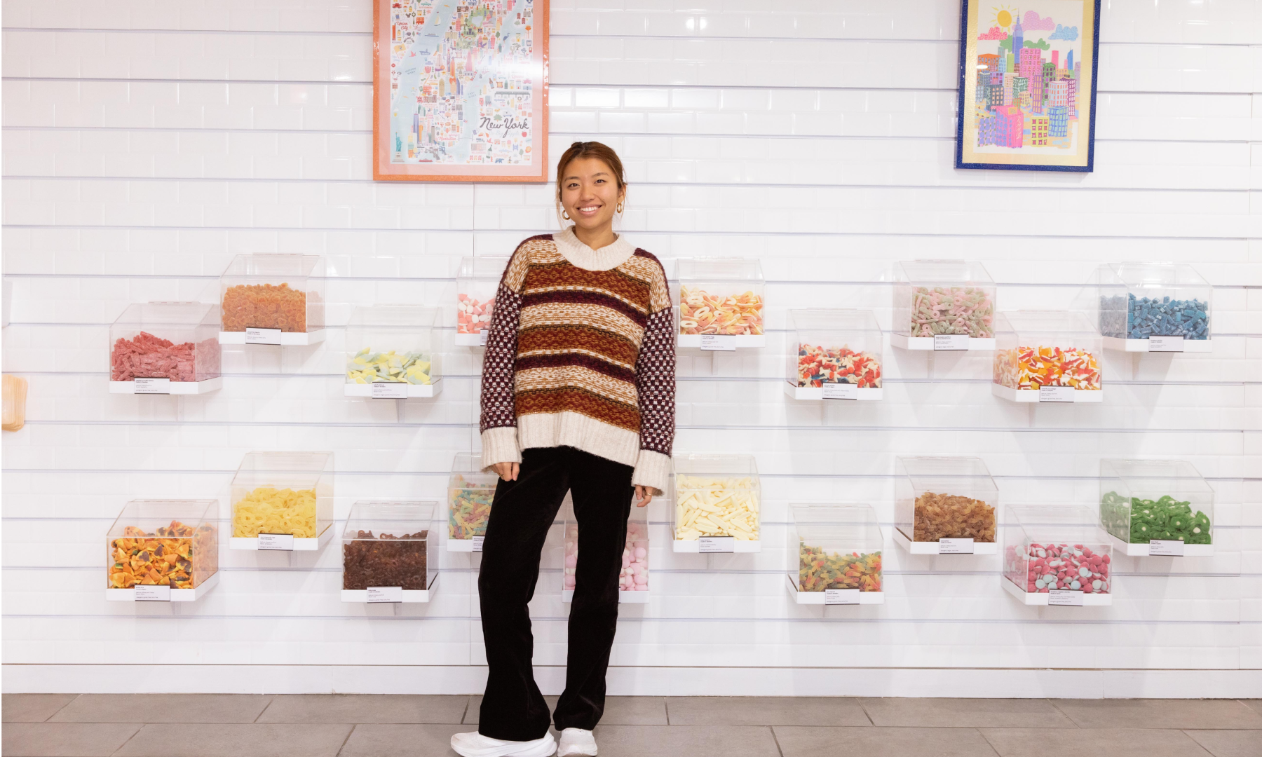 Founder Elly Ross inside the new lil sweet treat store at Rockefeller Center