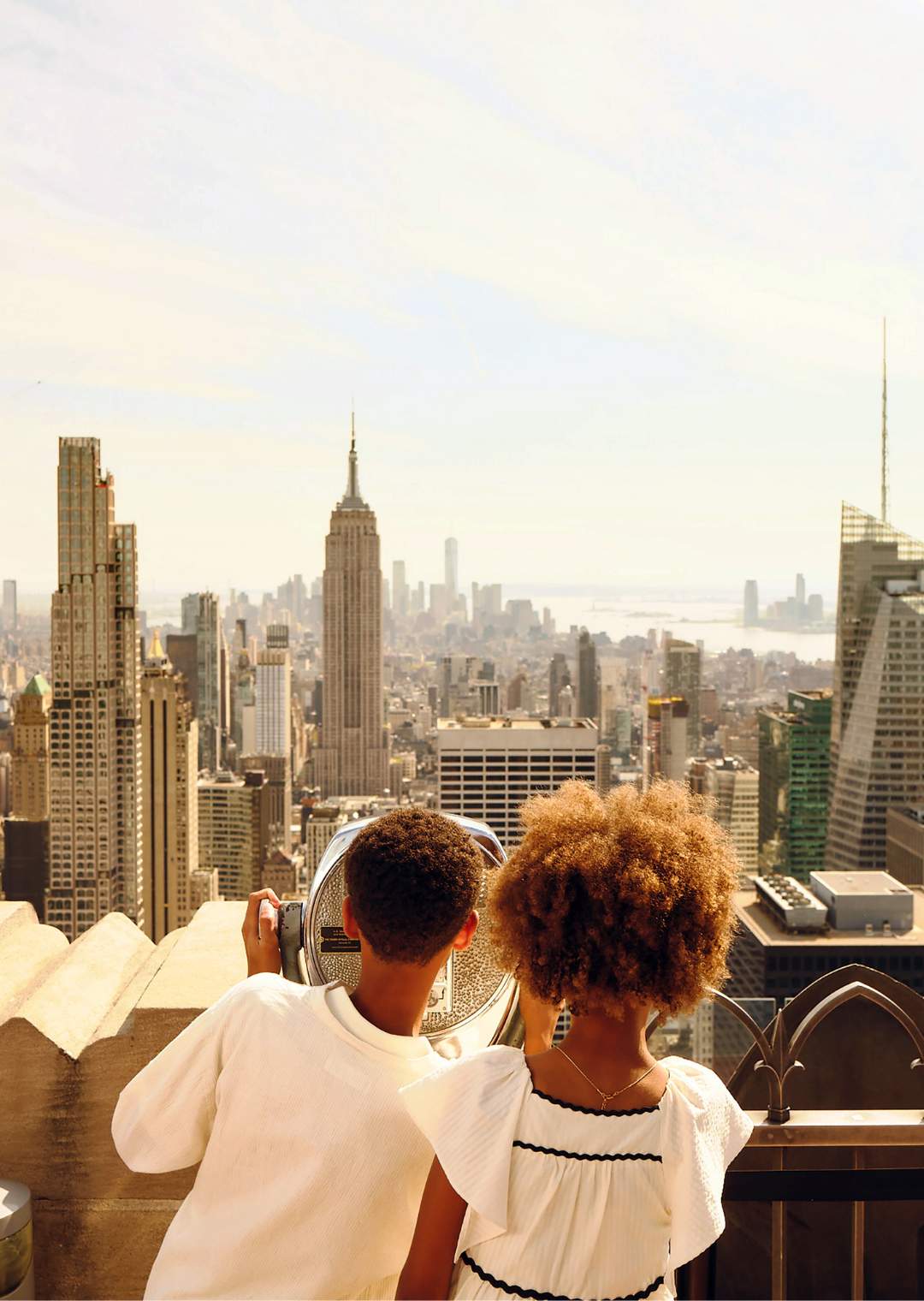 Kids at Top of the Rock with Viewfinder