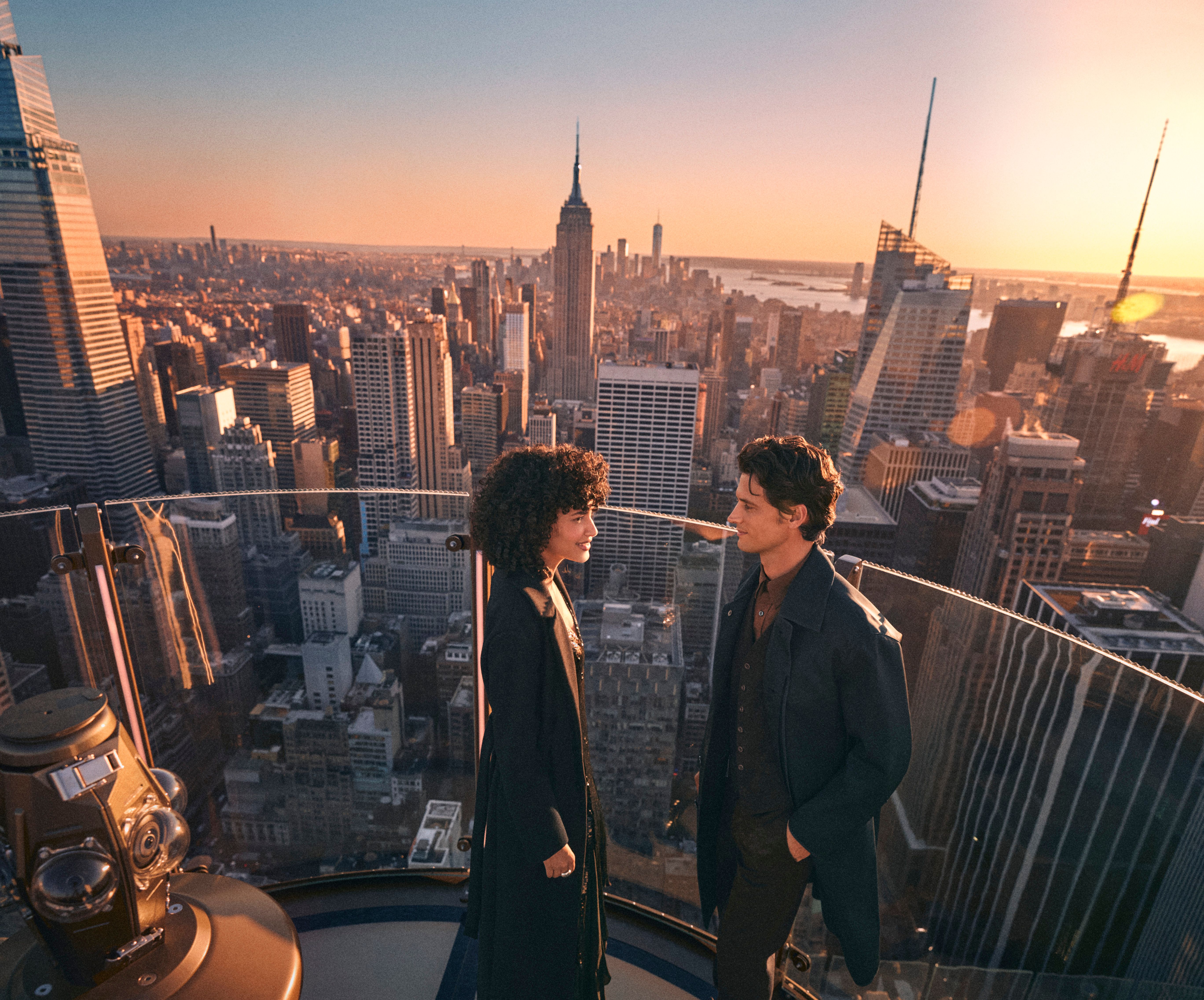 SKYLIFT view with couple at sunset