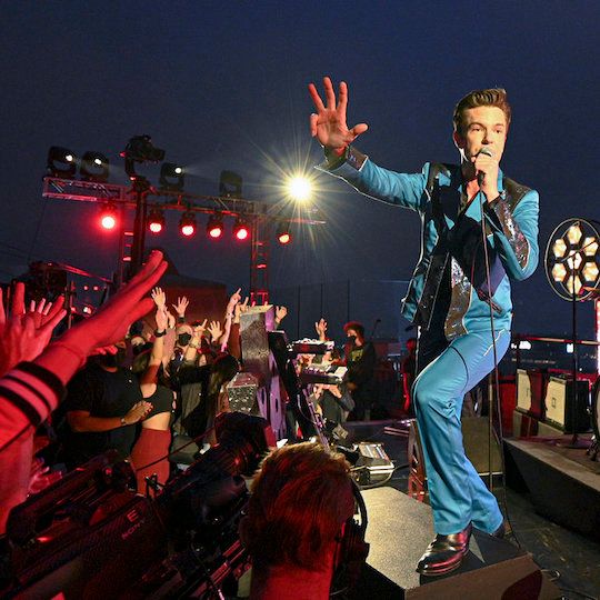 The Killers performing on The Tonight Show with Jimmy Fallon