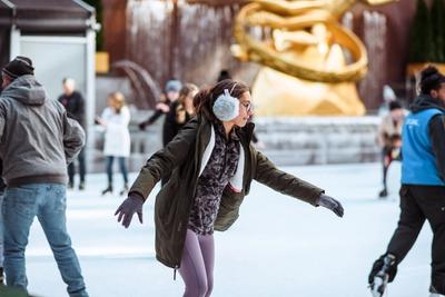 Girl skating at the Rink