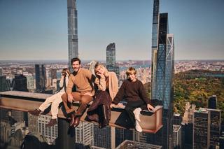Visitors enjoy The Beam in Fall