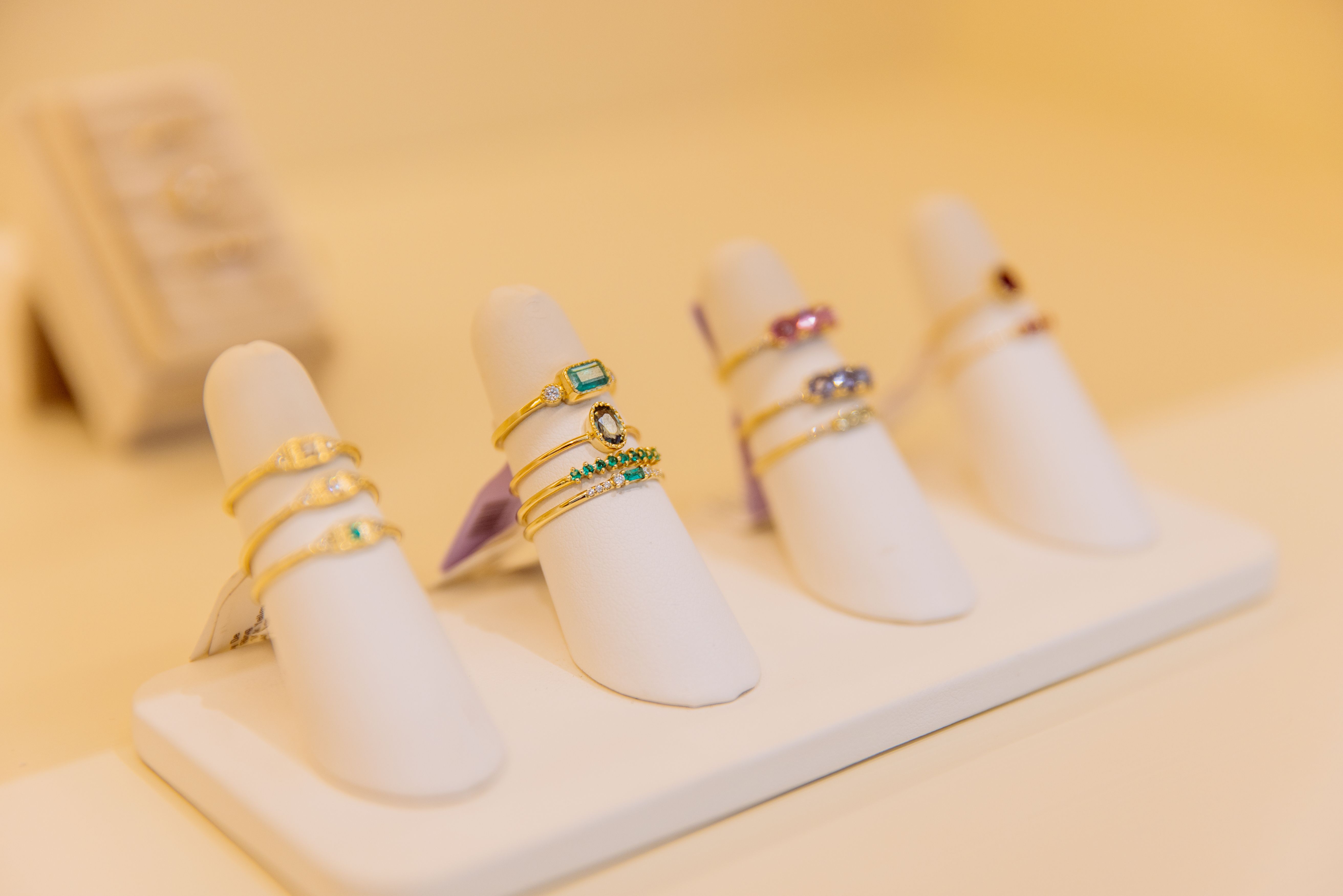 Catbird rings on display