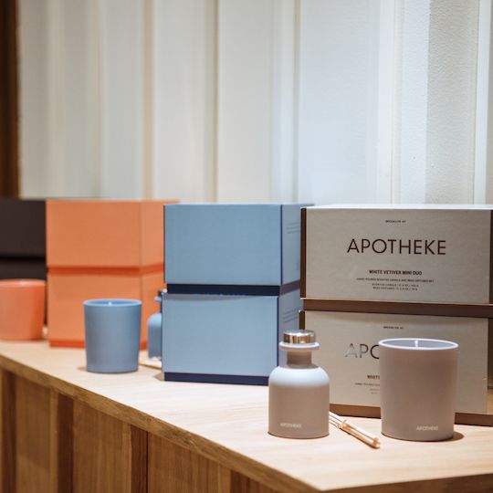 Candle sets from Apotheke at Rockefeller Center