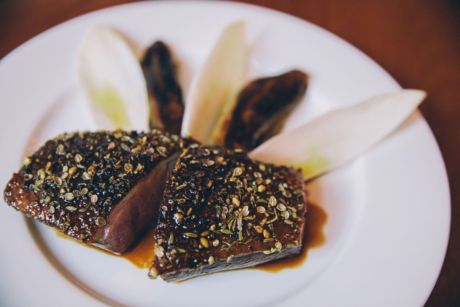 fish dish on a white plate