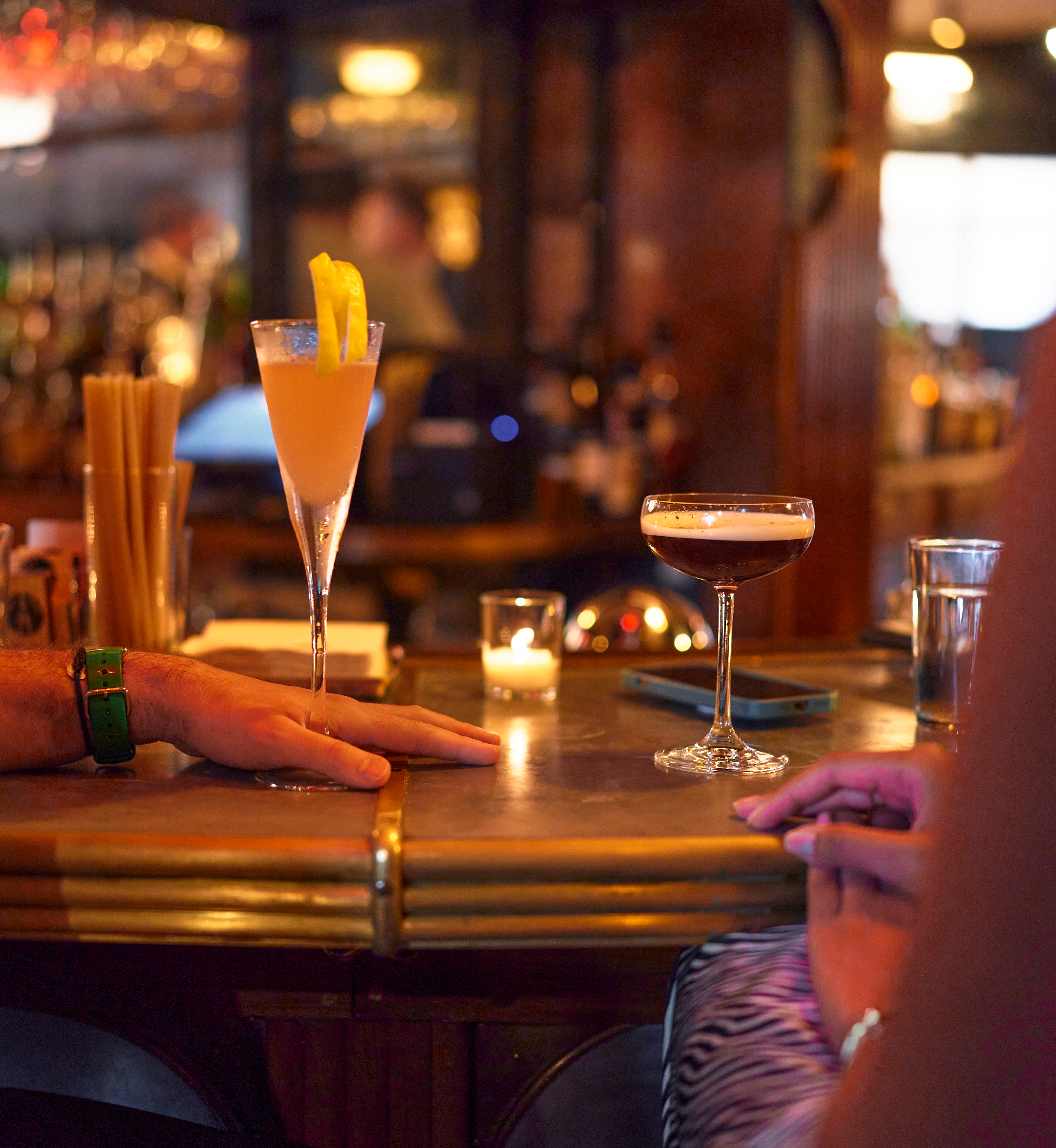 Two cocktails from Smith & Mills