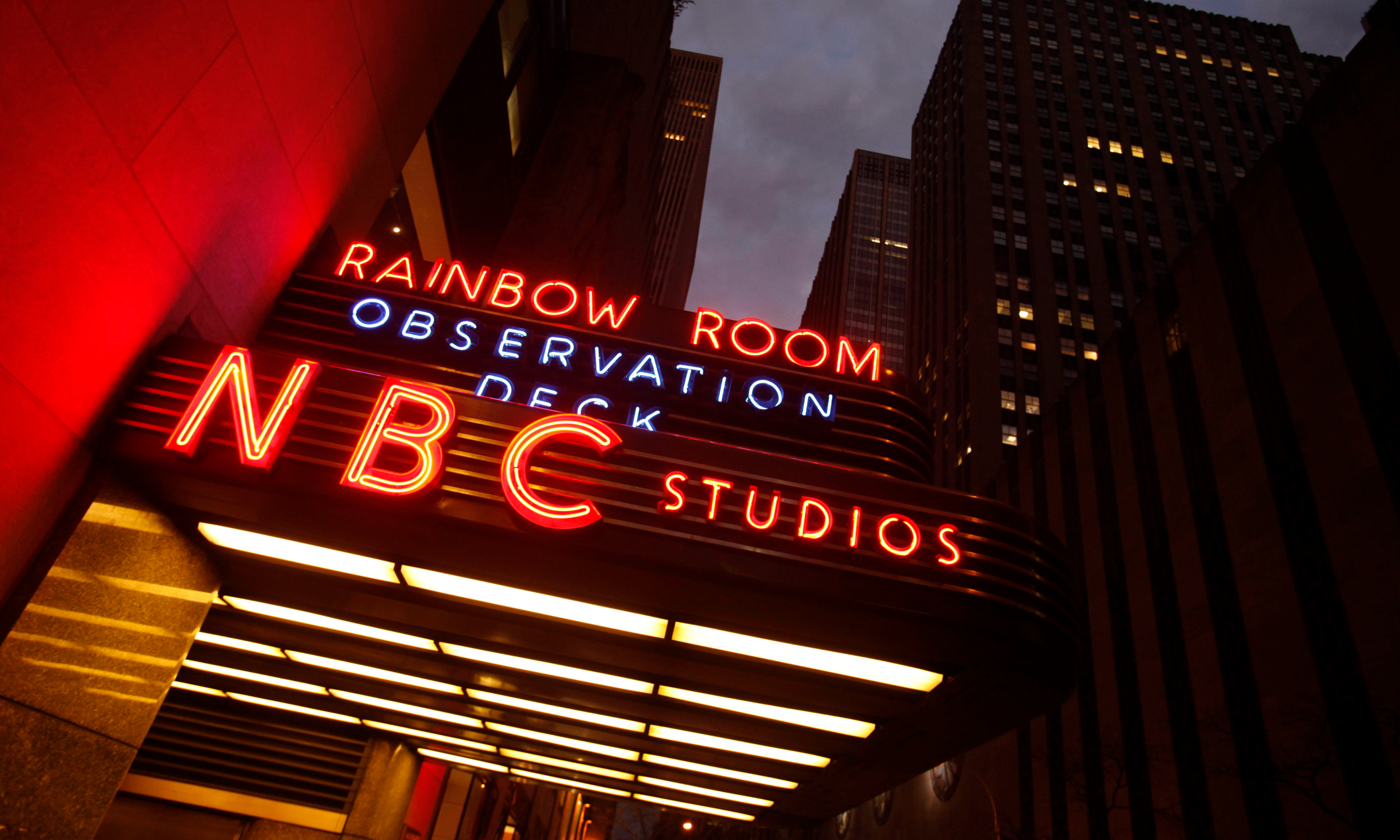 NBC Studios marquee on 49th Street