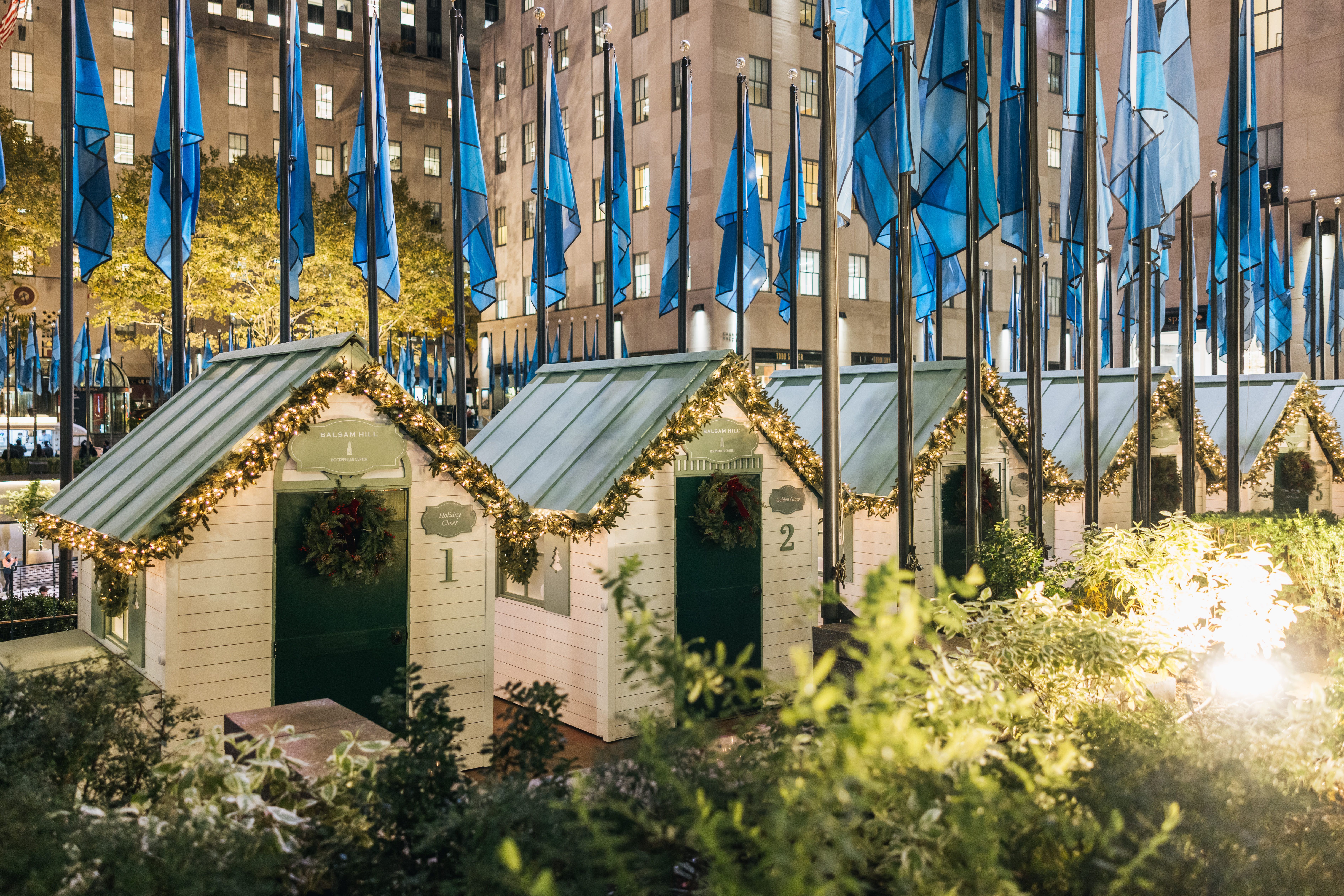 Line of Apres Skate Chalets