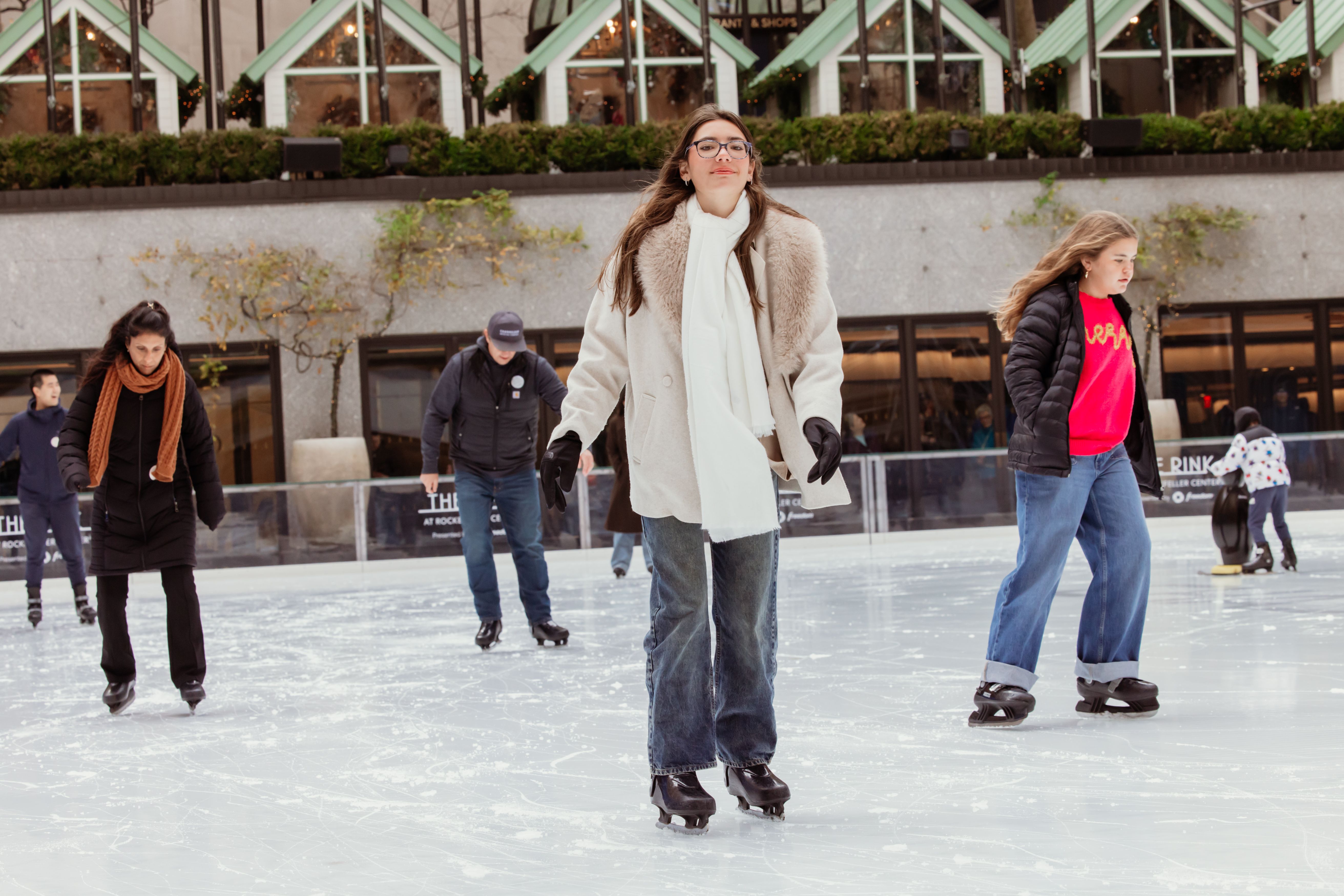 People ice skating at The Rink at Rockefeller Center