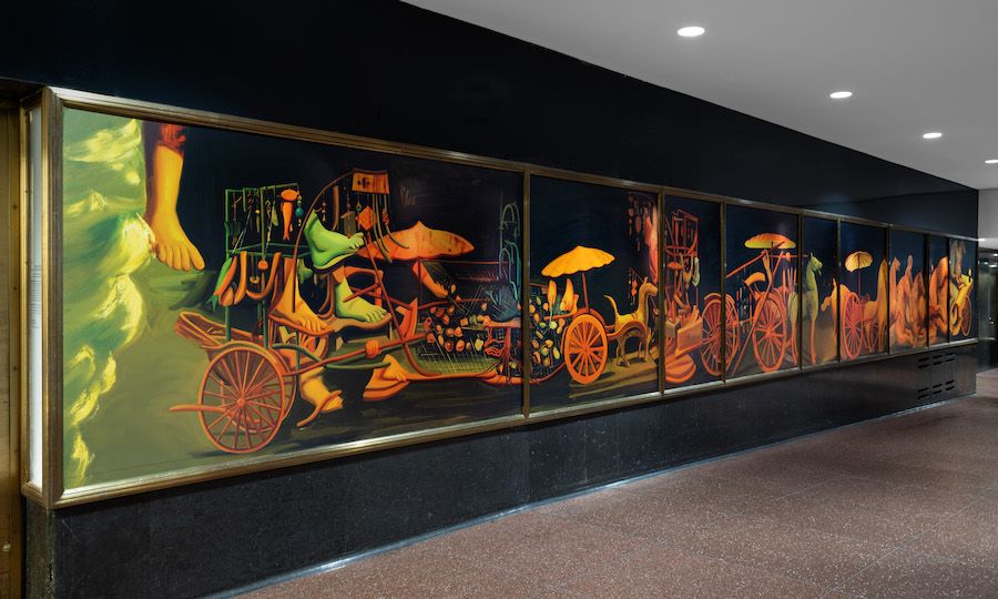 Mural by artist Dominique Fung on display at Rockefeller Center