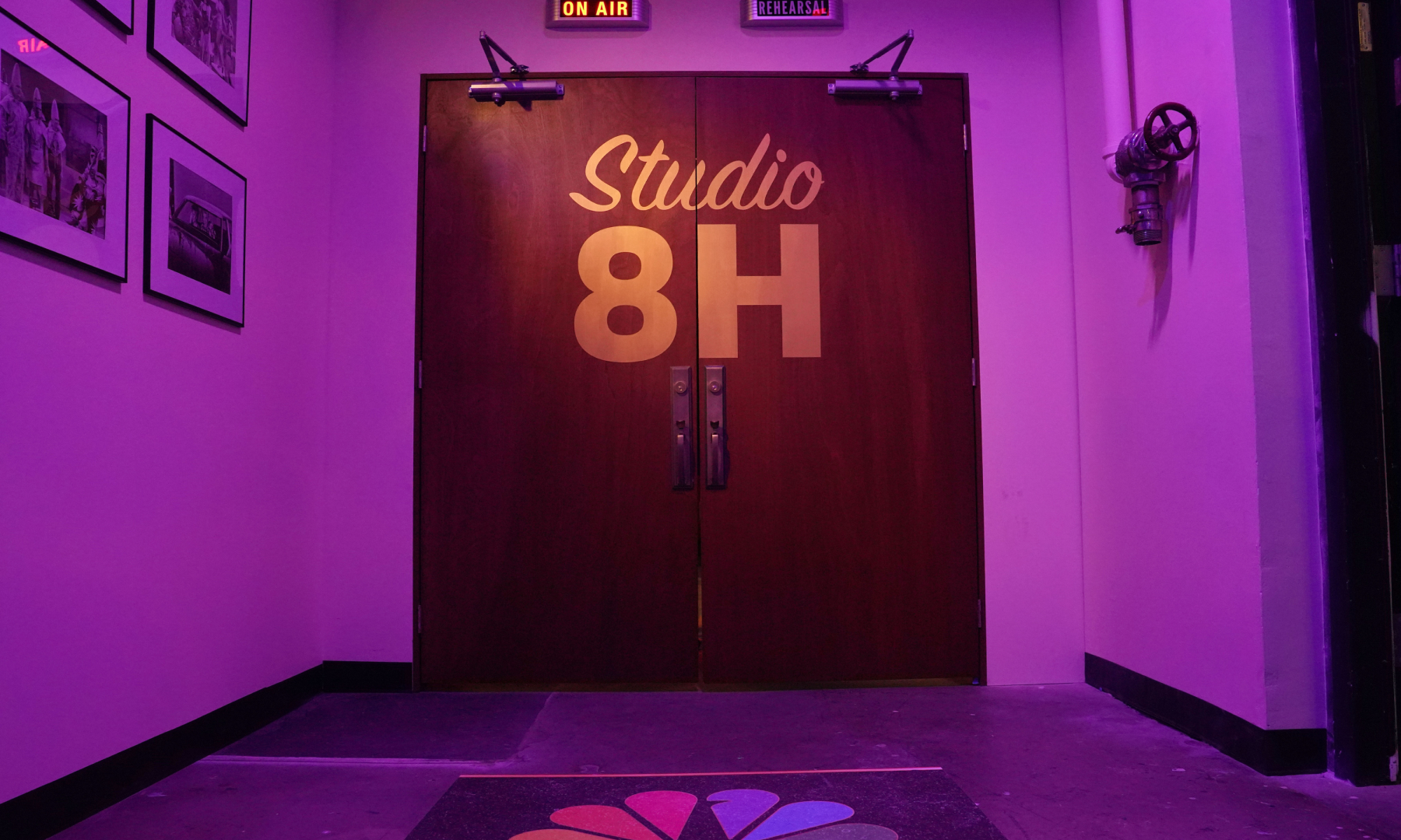 Studio 8H doors at the 'Live from New York: The SNL50 Experience'