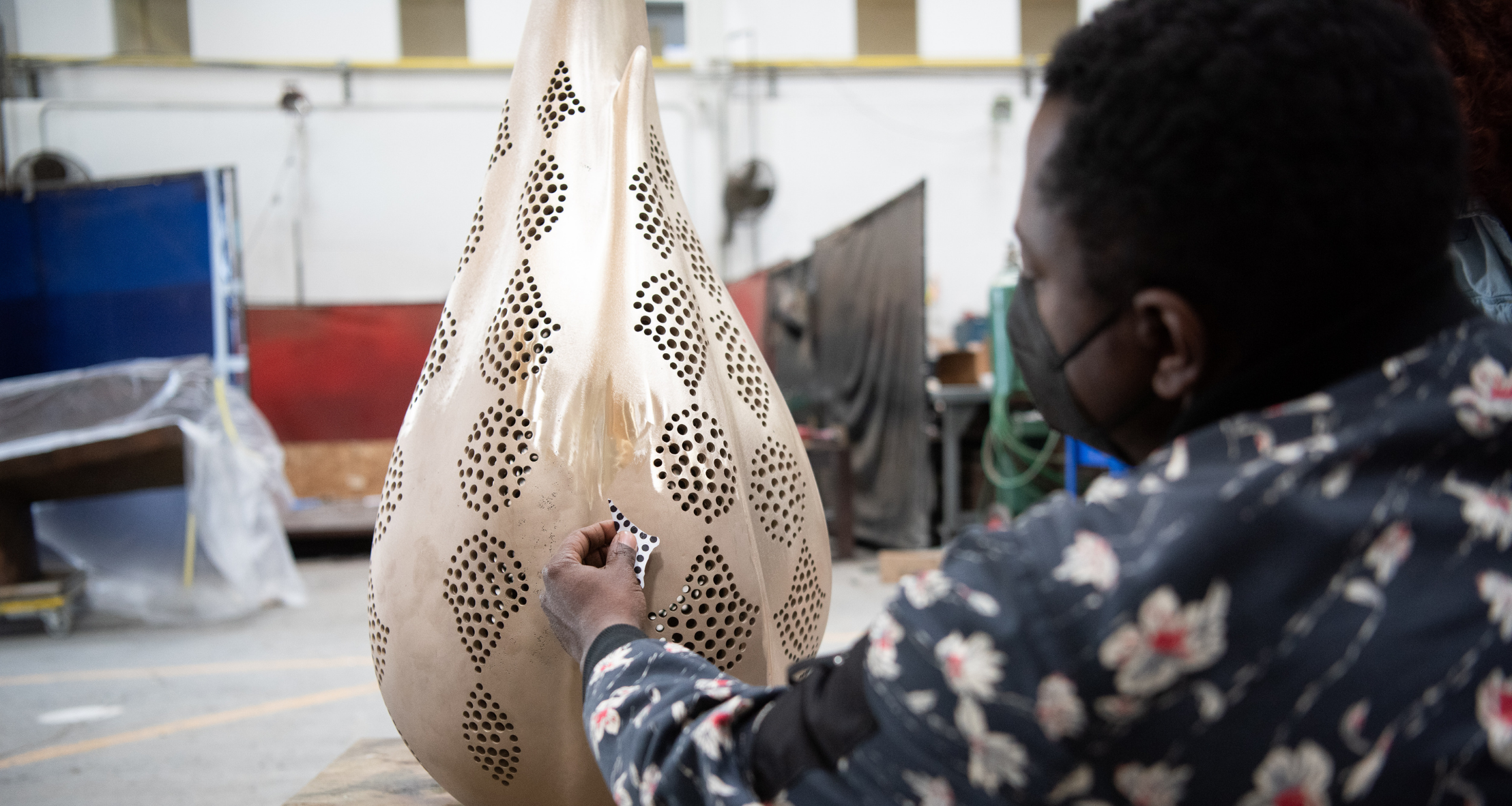 Sandford Biggers creating art for the Rockefeller Center campus takeover