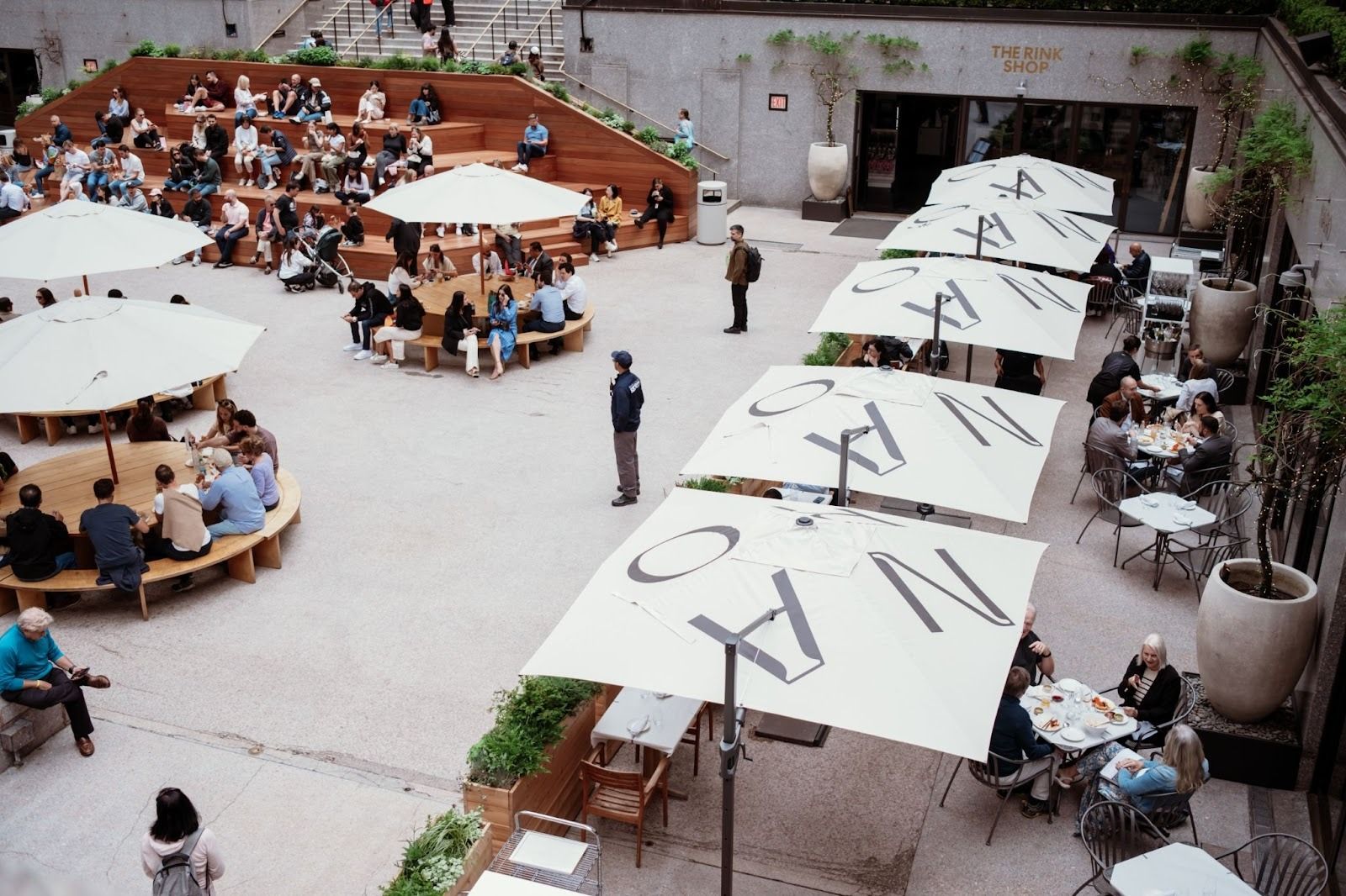 the outdoor patio 