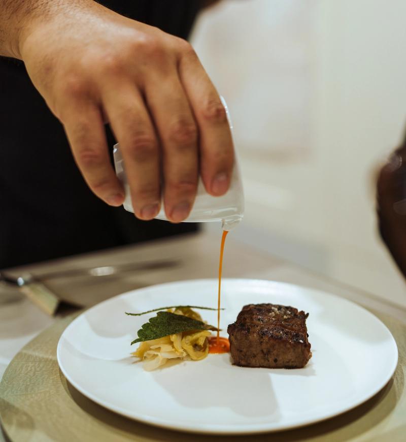 Steak dish from NARO at Rockefeller Center