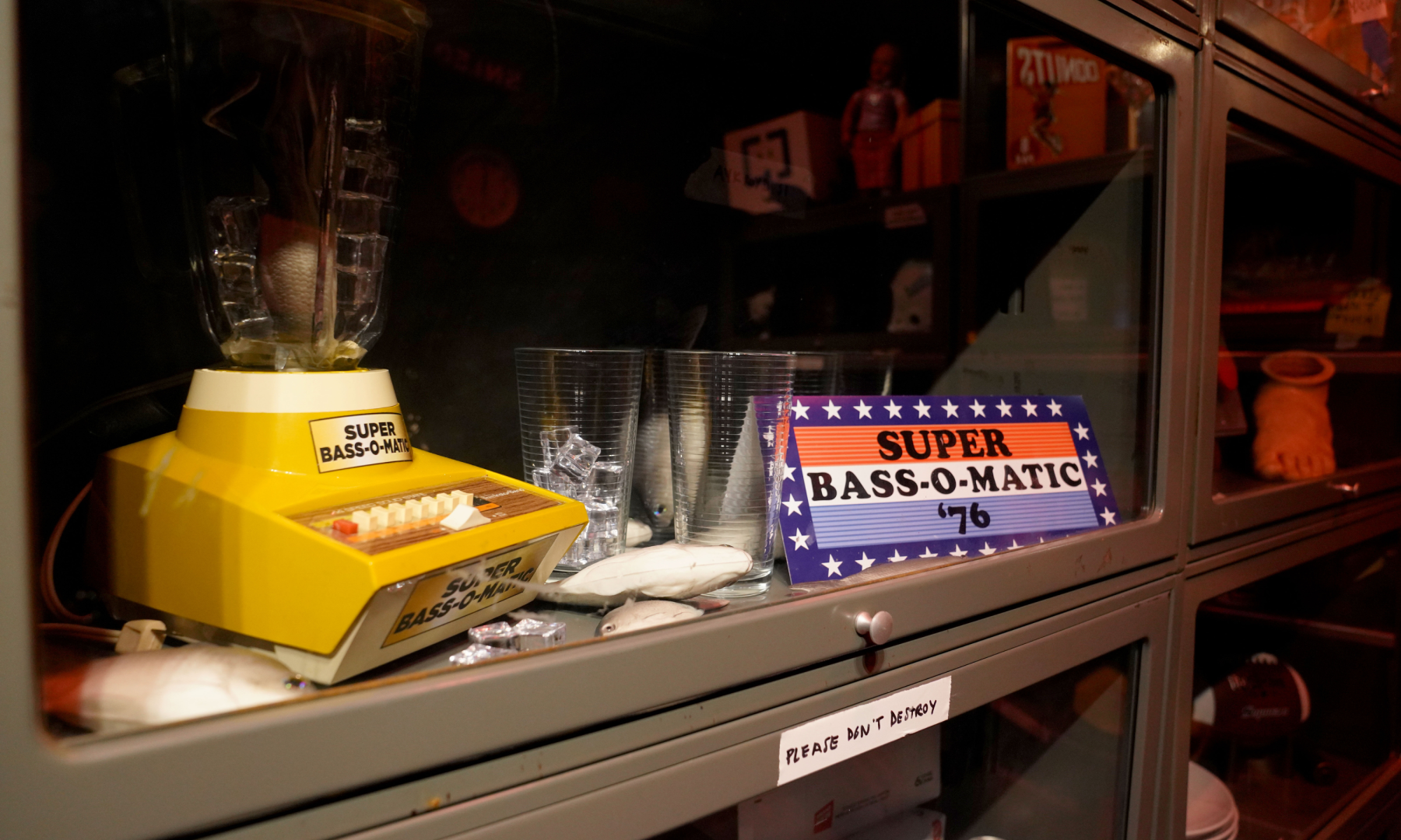 Props from past Saturday Night Live sketches at the 'Live from New York: The SNL50 Experience'