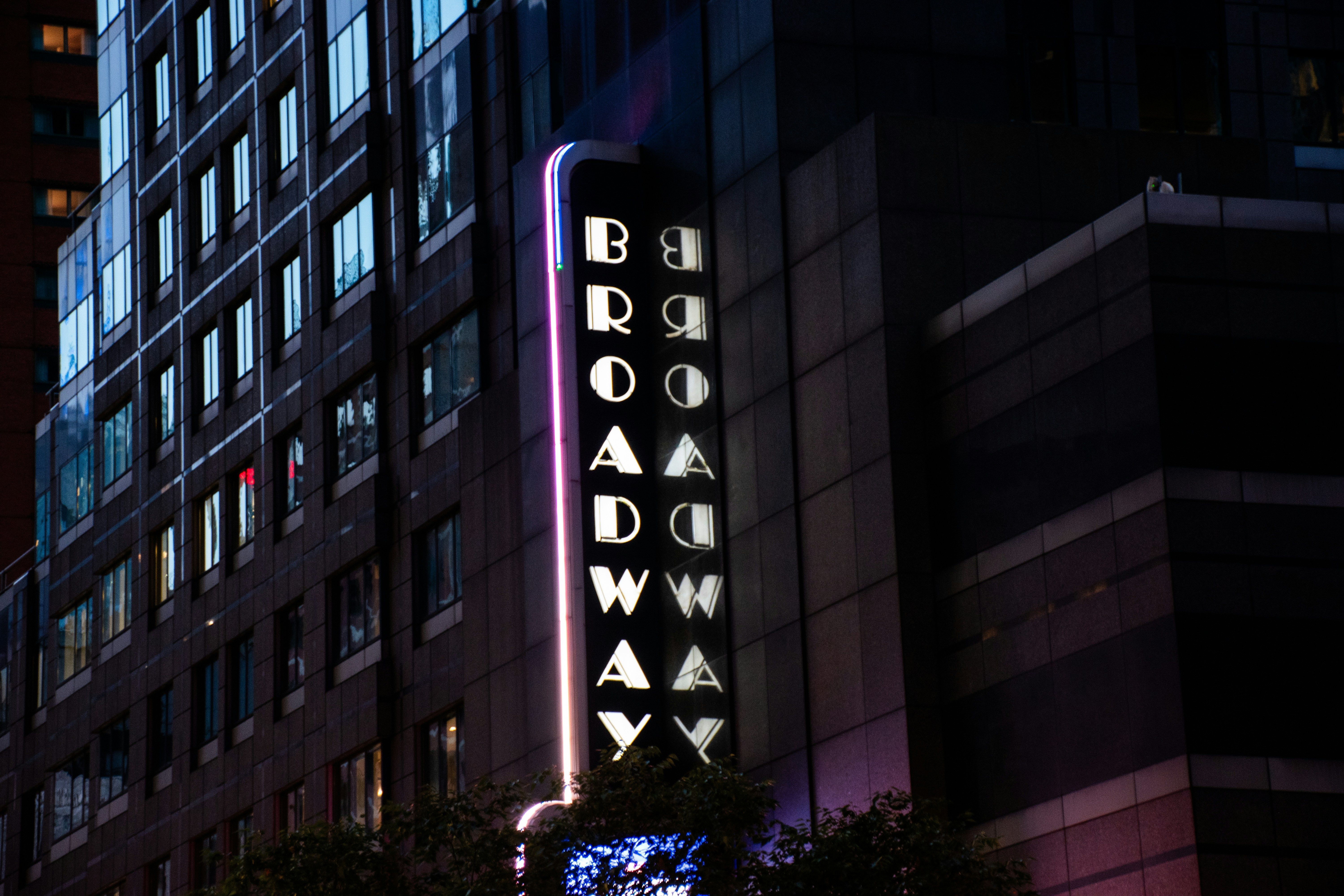 NYC Broadway Light Up Sign via Unsplash