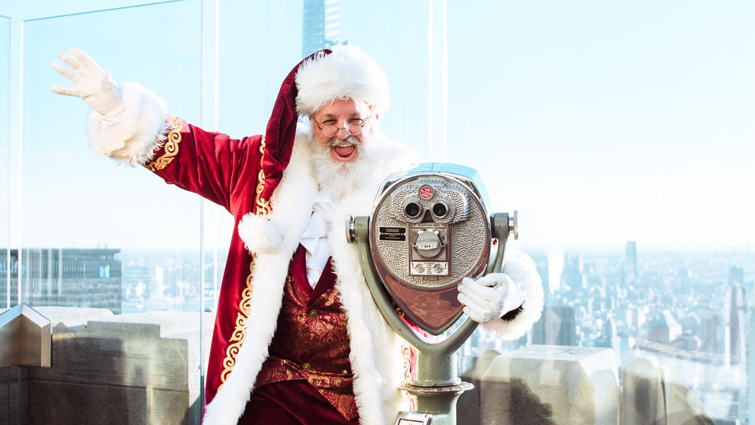 santa at top of the rock