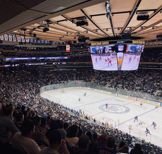 New York Rangers play a game at Madison Square Garden