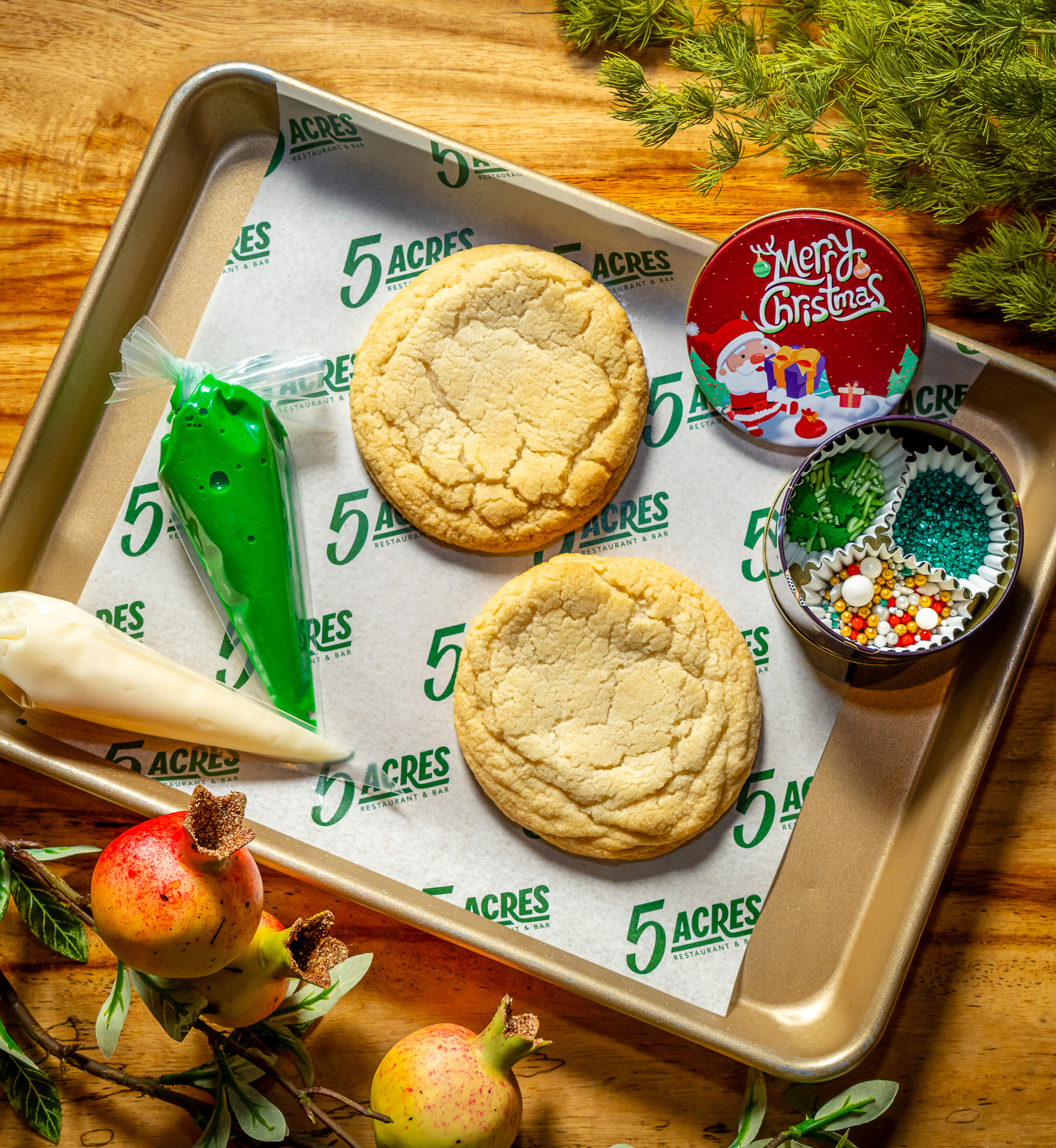 A holiday cookie decorating kit from 5 Acres at Rockefeller Center