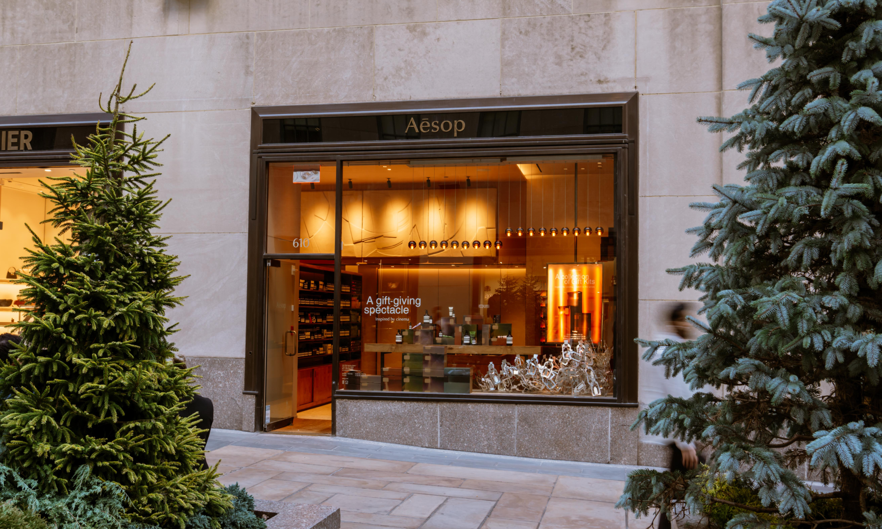 Aesop's storefront at Rockefeller Center