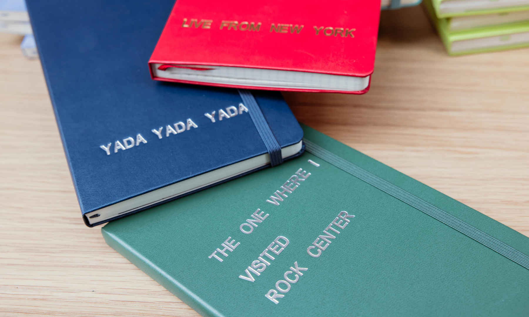 Three notebooks from Moleskine at Rockefeller Center