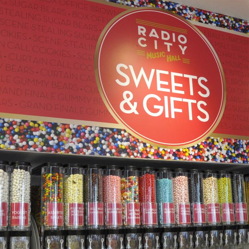 Radio City Sweets & Gifts sign