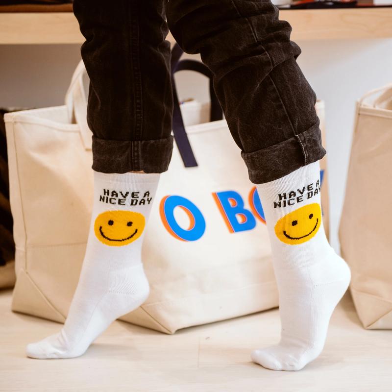 Kule socks with smiley face