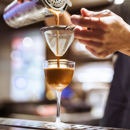 The Espresso Martini cocktail from NARO at Rockefeller Center