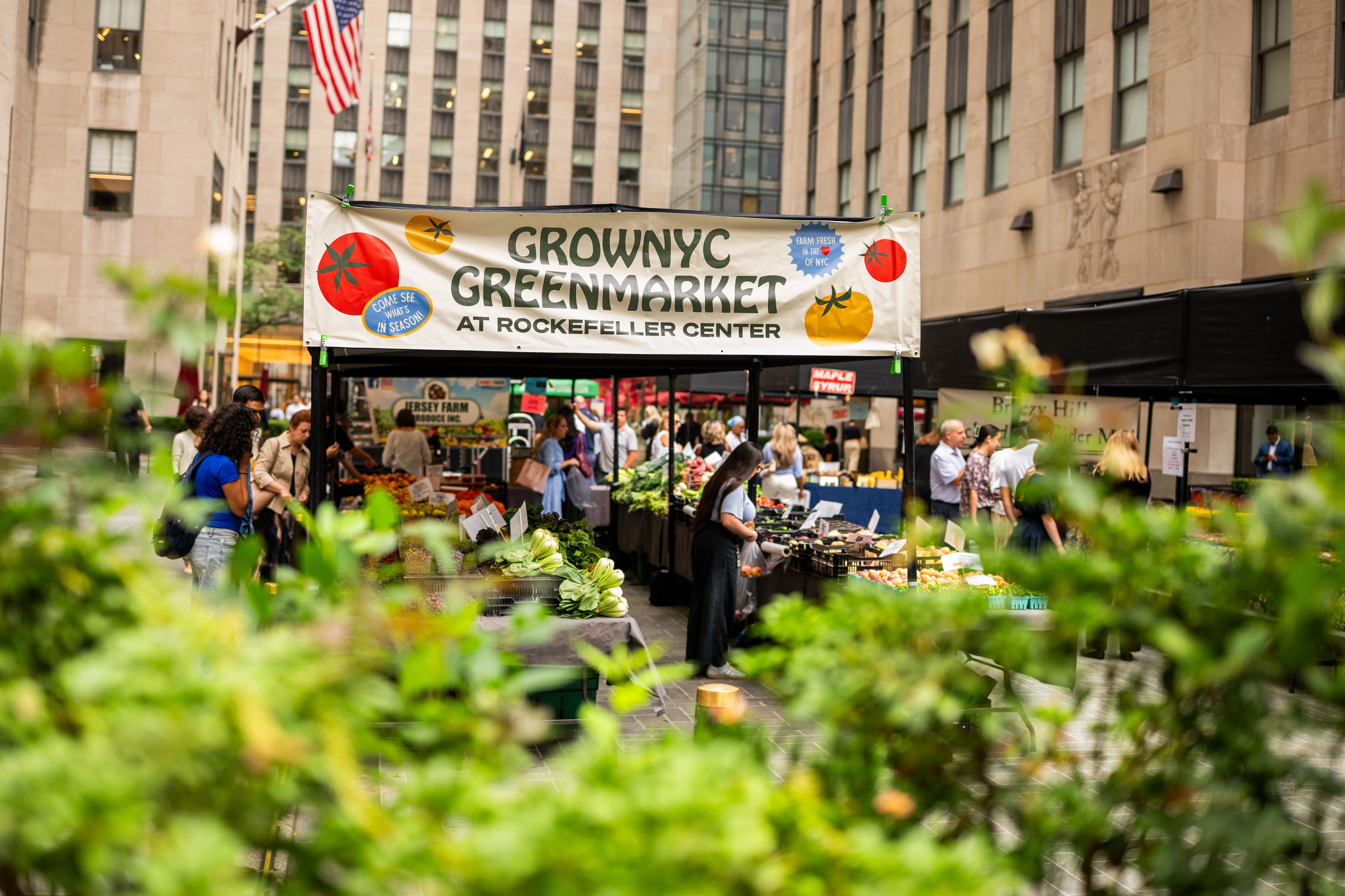 GrowNYC Greenmarket at Rockefeller Center banner